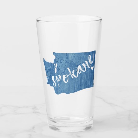 Spokane Washington Wood Grain Glas (Voorkant)