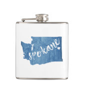 Spokane Washington Wood Grain Heupfles (Voorkant)