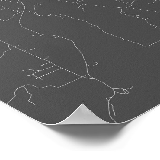 Spokane, Washington (zwart wit) Poster (Hoek)