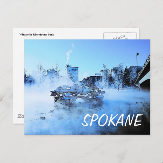 Spokane Winter Briefkaart - Gepersonaliseerd (Voorkant / Achterkant)