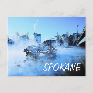 Spokane Winter Briefkaart - Gepersonaliseerd