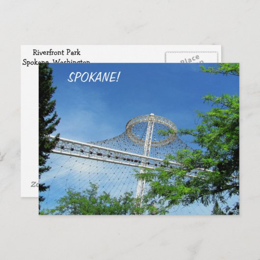 Spokane's Amerikaanse paviljoen in Riverfront Park Briefkaart (Voorkant / Achterkant)