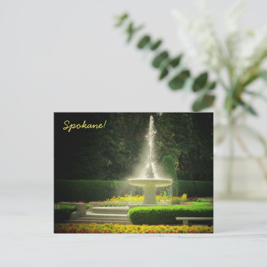 Spokane's Duncan Gardens in Manito Park Briefkaart (Staand voorkant)