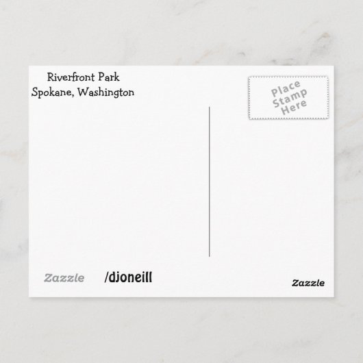 Spokane's Duncan Gardens in Manito Park Briefkaart (Achterkant)