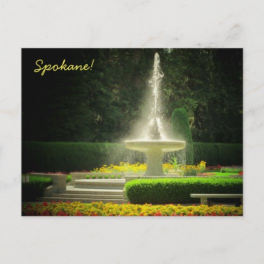 Spokane's Duncan Gardens in Manito Park Briefkaart (Voorkant)