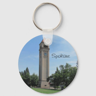 Spokane's oude Railroad Clock Tower Sleutelhanger