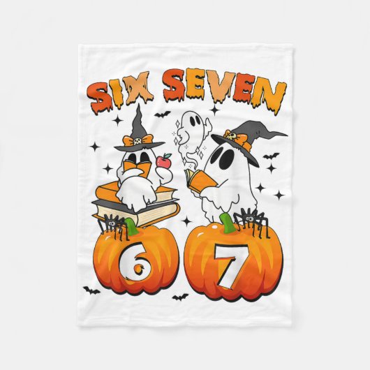 Spoken 67 Meme Six Seven 6-7 Grappige Internetgrap Fleece Deken (Voorkant)