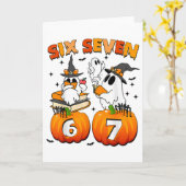 Spoken 67 Meme Zes Zeven 6-7 Grappige Internetgrap Kaart (Gele Bloem)