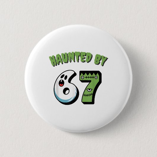 Spoken 67 Meme Zes Zeven 6-7 Grappige Internetgrap Ronde Button 5,7 Cm (Voorkant)