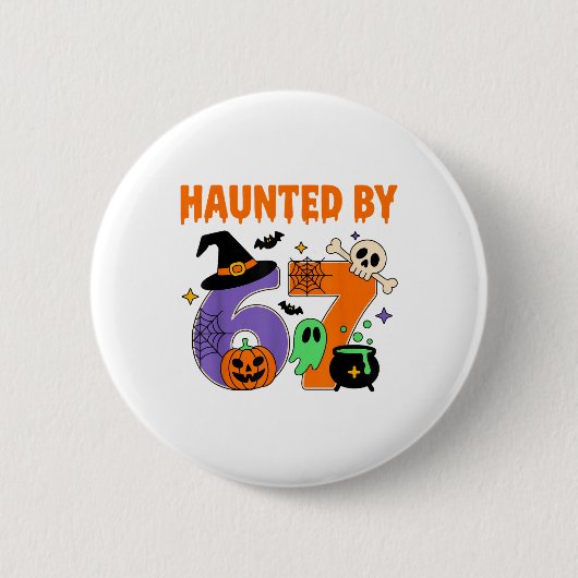 Spoken 67 Meme Zes Zeven 6-7 Grappige Internetgrap Ronde Button 5,7 Cm (Voorkant)