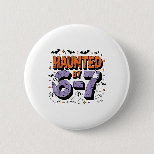 Spoken 67 Meme Zes Zeven 6-7 Grappige Internetgrap Ronde Button 5,7 Cm (Voorkant)