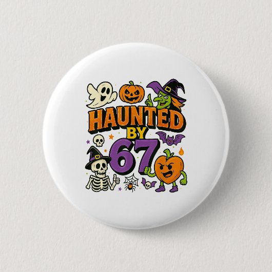 Spoken 67 Meme Zes Zeven 6-7 Grappige Internetgrap Ronde Button 5,7 Cm (Voorkant)