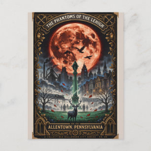 Spoken Allentown, PA Vintage Horror Reizen Briefkaart