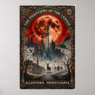 Spoken Allentown, PA Vintage Horror Reizen Poster