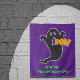 Spoken Banner Halloween Feestje Aangepast Wandkleed