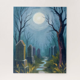Spoken Cemetery | Halloween Griezelen Schilderij Legpuzzel
