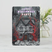 Spoken Cottage Halloween Feest Uitnodiging Gotisch (Staand voorkant)