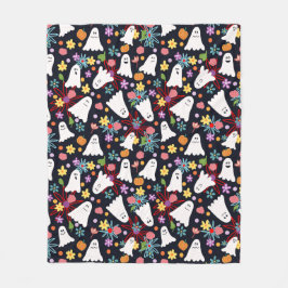 Spoken en Bloemen Fleece Deken
