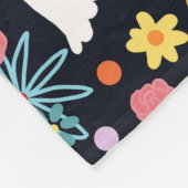 Spoken en Bloemen Fleece Deken (Hoek)