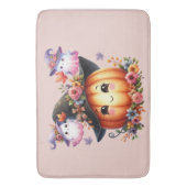 Spoken en Pompoen Halloween Ontwerp Badmat (Voorkant Verticaal)
