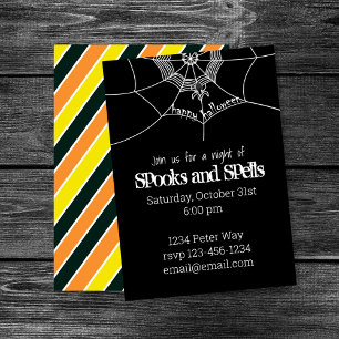 Spoken en Spreuken Spinnenweb Halloween Feest Them Kaart