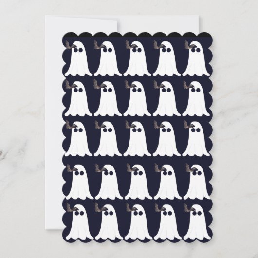 Spoken en vleermuizen kerstkaart voor Halloween (Voorkant)