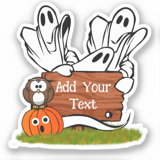 Spoken en Vrienden Halloween Sticker (Voorkant)