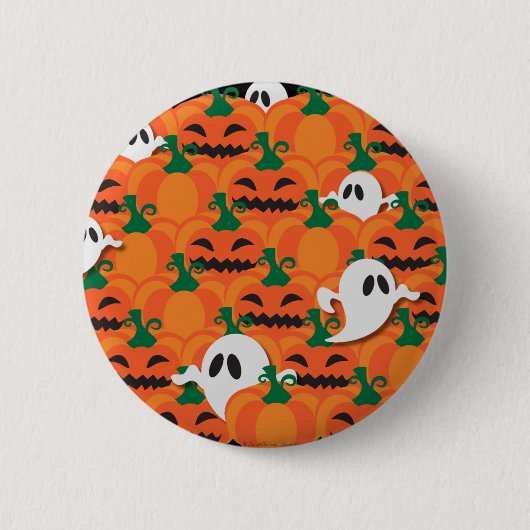 Spoken Halloween Pompoenveld Geesten Ronde Button 5,7 Cm (Voorkant)