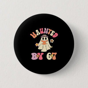 Spoken Halloween Skelet Spoken Zes Zeven Nummer Ronde Button 5,7 Cm