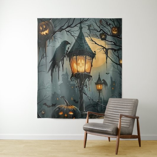 Spoken Hollow – Halloween Nacht Wandkleed (In situ)