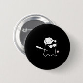 Spoken honkbal Halloween kostuum grappige honkbal Ronde Button 5,7 Cm (Voorkant /achterkant)