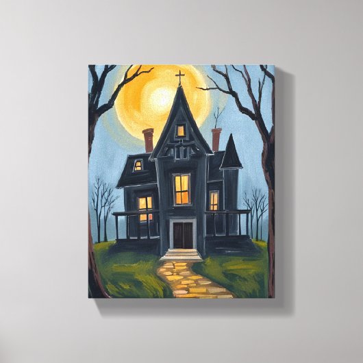 Spoken Huis | Enge Halloween  Canvas Afdruk (Voorkant)