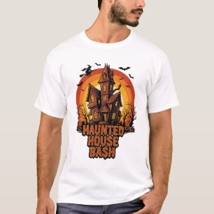 Spoken Huis Feest Vintage Gravure Halloween De T-shirt