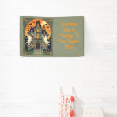 Spoken Huis - Griezelige Halve Maan Spandoek (Insitu)