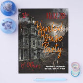 Spoken Huis Halloween Feest Evenement Flyer (Enkel)