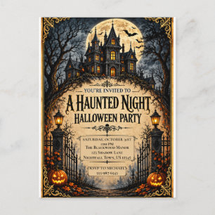 Spoken Huis Halloween Feest Gothisch Spoken Briefkaart