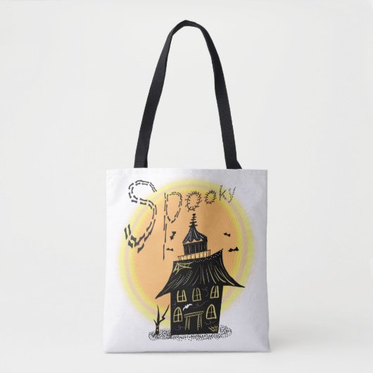 Spoken Huis Halloween Griezelen Tote Bag (Voorkant)
