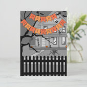 Spoken Huis Halloween Kaart (Staand voorkant)