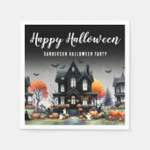 Spoken Huis Halloween Servet (Voorkant)