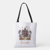 Spoken Huis Halloween  Tote Bag (Achterkant)