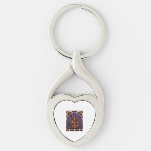Spoken Huis Halloween Vintage Gravure Ontwerp_1 Sleutelhanger