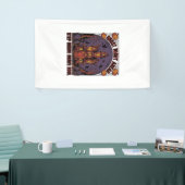 Spoken Huis Halloween Vintage Gravure Ontwerp_1 Spandoek (Beurs)