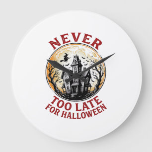 Spoken Huis Halloween Vintage Gravure Shirt_1 Grote Klok