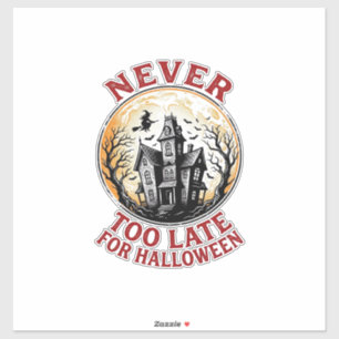 Spoken Huis Halloween Vintage Gravure Shirt_1 Sticker