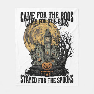 Spoken Huis Halloween Vintage Gravure Spoken T Fleece Deken