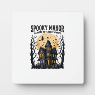 Spoken Huis Halloween Vintage Gravure Spookachtige Fotoplaat