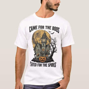 Spoken Huis Halloween Vintage Gravure Spookachtige T-shirt