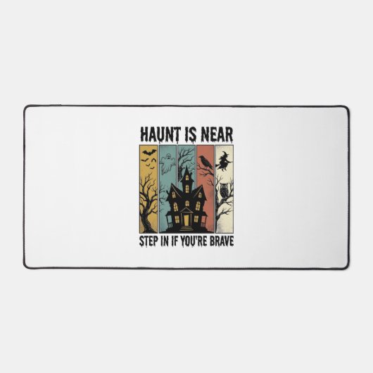 Spoken Huis Halloween Vintage Gravure Spooky D Bureaumat (Voorkant)