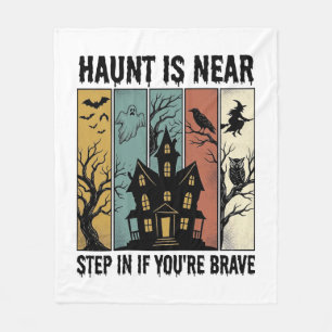 Spoken Huis Halloween Vintage Gravure Spooky D Fleece Deken