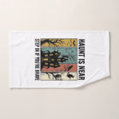 Spoken Huis Halloween Vintage Gravure Spooky D Handdoek (Handdoek)